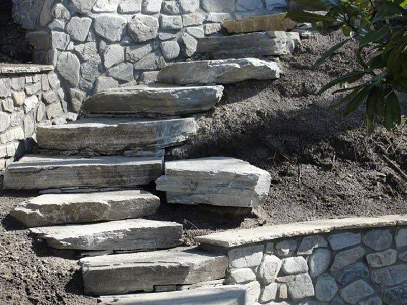 Snapped Bluestone Natural Stone Steps NJ, NY, PA: Natural Edge